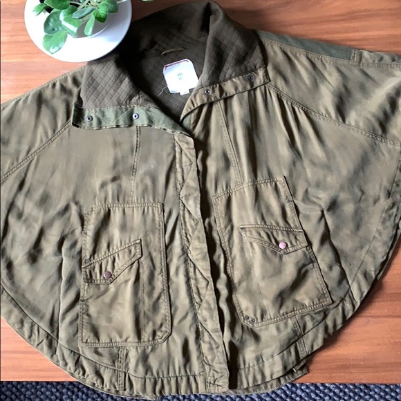 Anthropologie HeiHei Todra Cape Military GreenXS/S - Picture 4 of 8